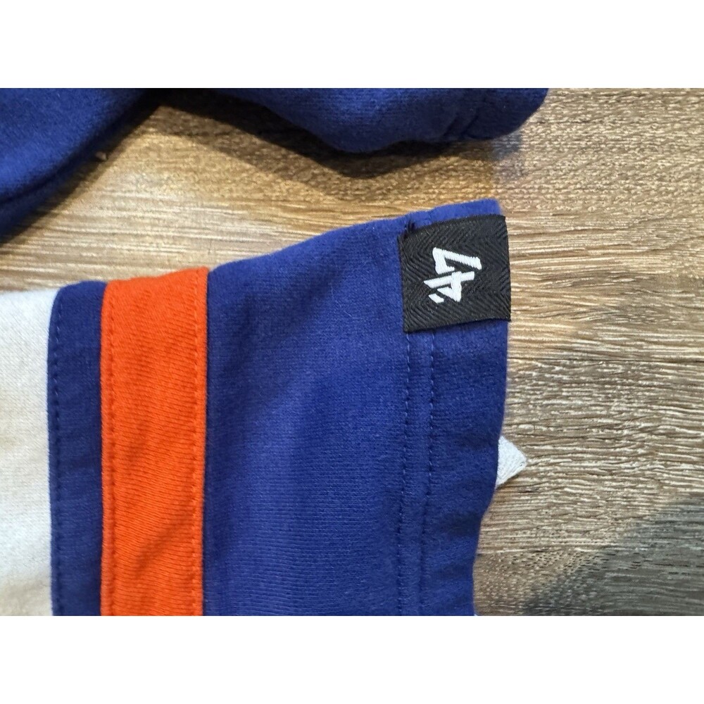 Men's Large '47 Brand NHL New York Islanders Hockey Jersey Style Hoodie - Picture 5 of 7
